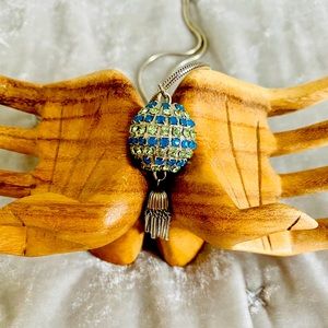 ✨Frangos/Swarovski crystal adorned long necklace✨